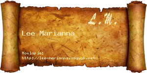 Lee Marianna névjegykártya