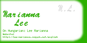 marianna lee business card